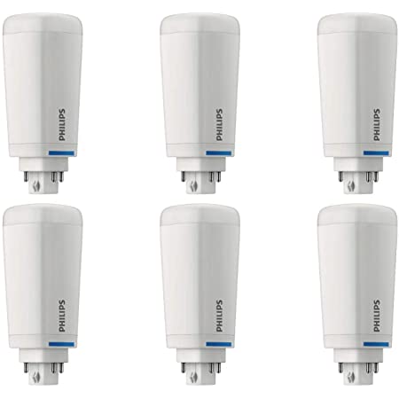 Philips LED Frosted Dimmable PL-C, CFL Replacement, Flicker-Free, 1200 Lumen, Soft White Light (2700K), 10.5W=26W, G24Q GX24Q Base, 6-Pack $12.97 at Amazon