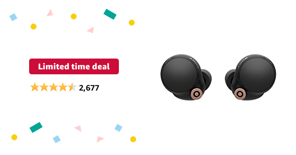 Limited-time deal: Sony WF-1000XM4 Industry Leading Noise Canceling Truly Wireless Earbud Headphones with Alexa Built-in, Black - $249