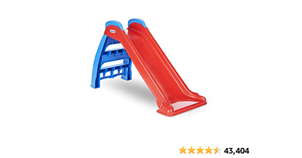 Little Tikes First Slide Toddler Slide, Easy Set Up Playset for Indoor Outdoor Backyard, Easy to Store, Safe Toy for Toddler, Slip And Slide For Kids (Red/Blue), 39.00''L - $19.99