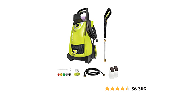 Sun Joe SPX3000 2030 Max PSI 1.76 GPM 14.5-Amp Electric High Pressure Washer, Cleans Cars/Fences/Patios - $77
