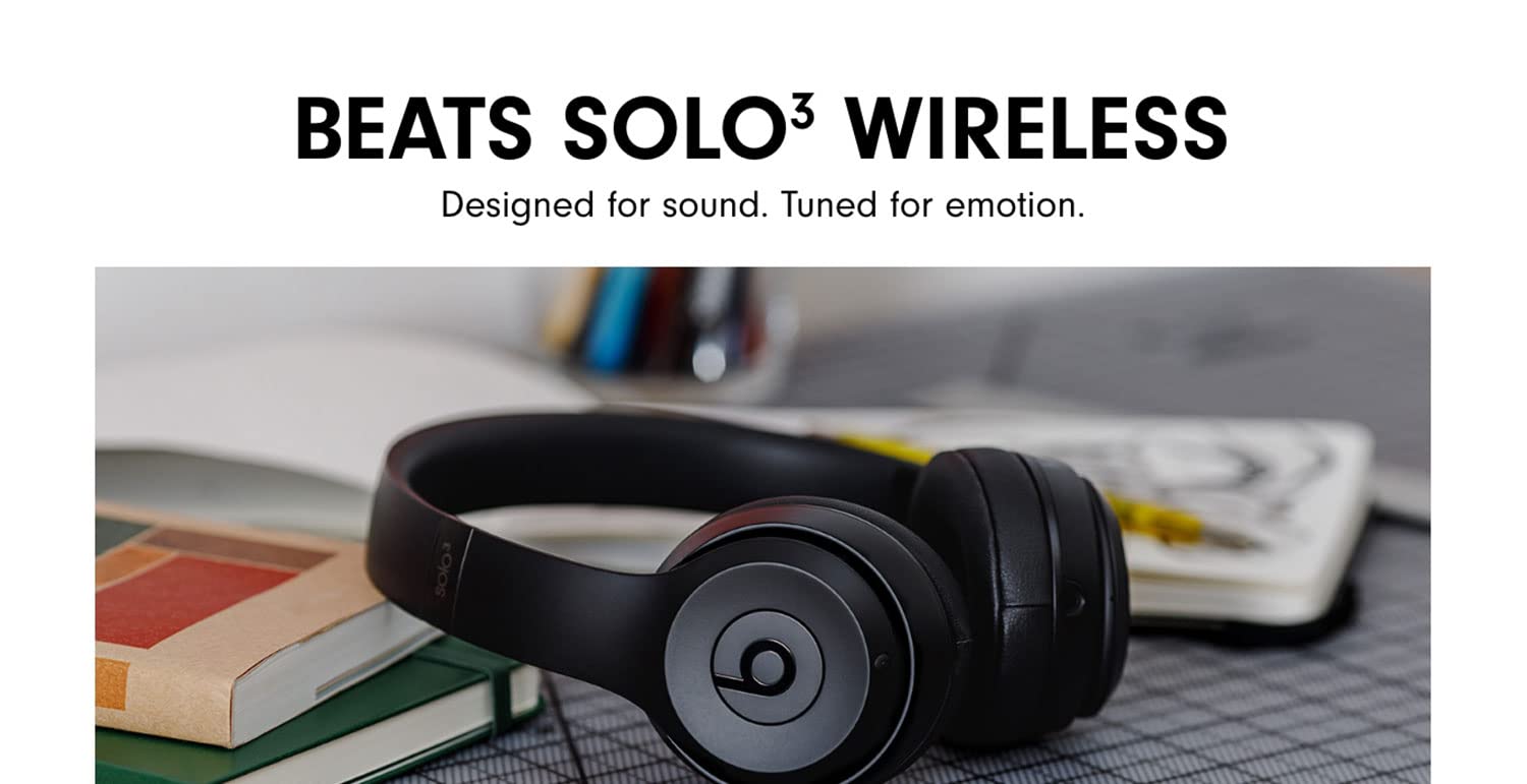 Beats Solo3 Wireless On-Ear Headphones - Apple W1 Headphone Chip, Class 1 Bluetooth, 40 Hours of Listening Time, Built-in Microphone - Black (Latest Model) $79.00