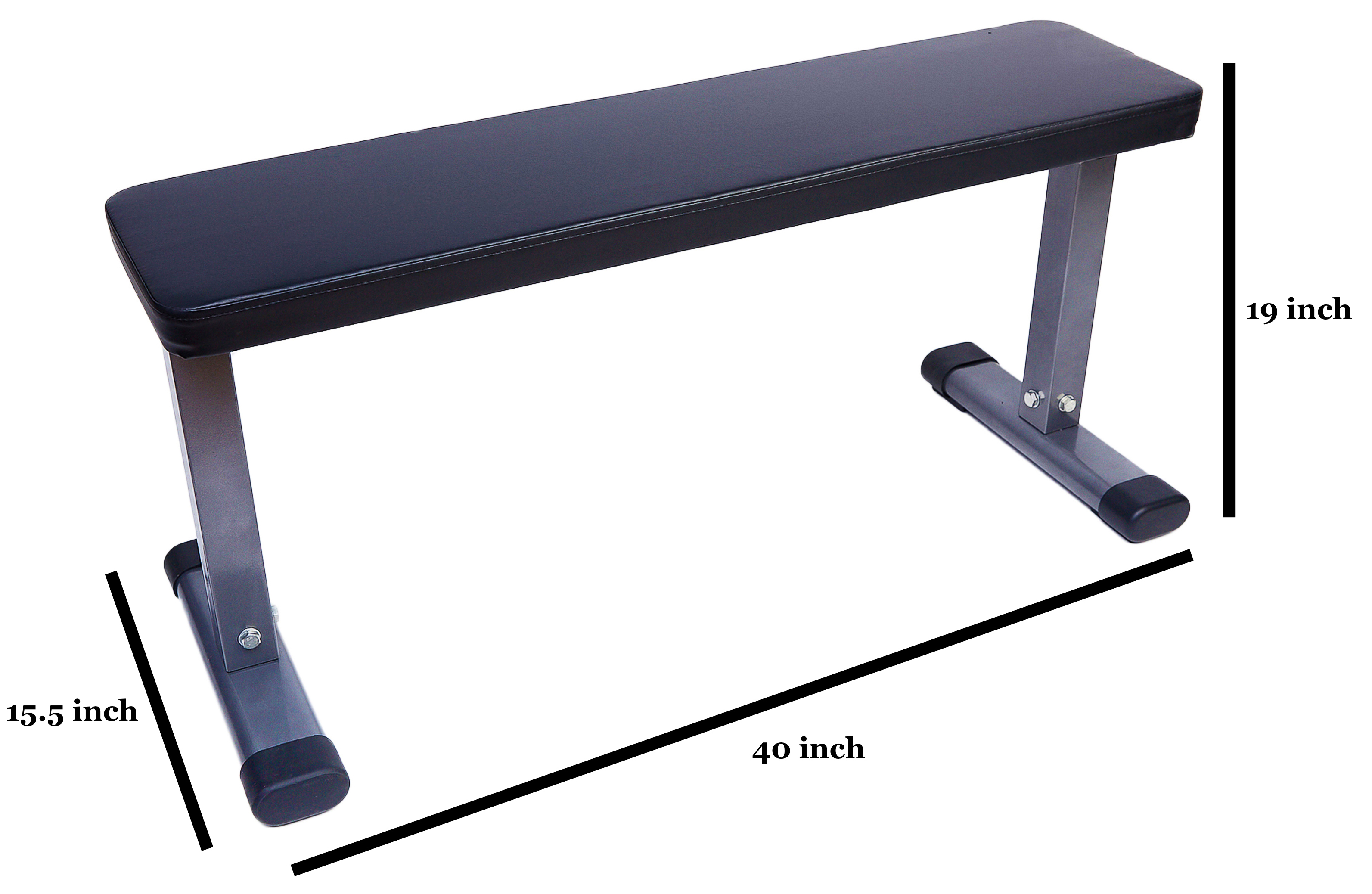 Everyday Essentials Steel Frame Flat Weight Training Exercise Bench, 600-Pound Capacity $69.99