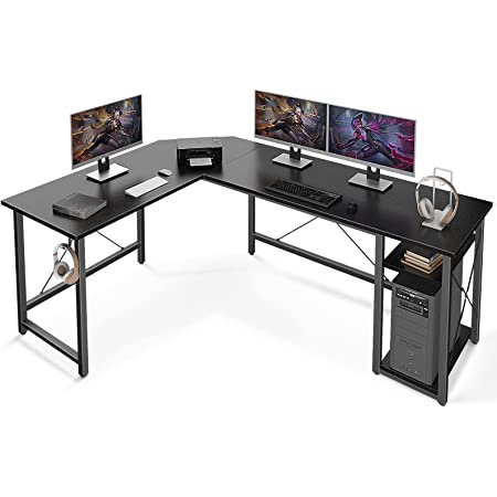 Amazon Black 66" L-Shaped Computer Desk w/Computer Shelf $139.18 Free Prime Shipping AMZN