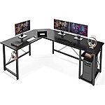 Amazon Black 66&quot; L-Shaped Computer Desk w/Computer Shelf $139.18 Free Prime Shipping AMZN