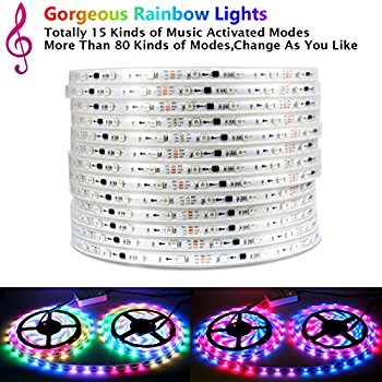 32.8ft/10m IP65 Waterproof LED Light Strip 5050 RGB LED Strip with RF Controller  $62.99 A/C+FS @ Amazon