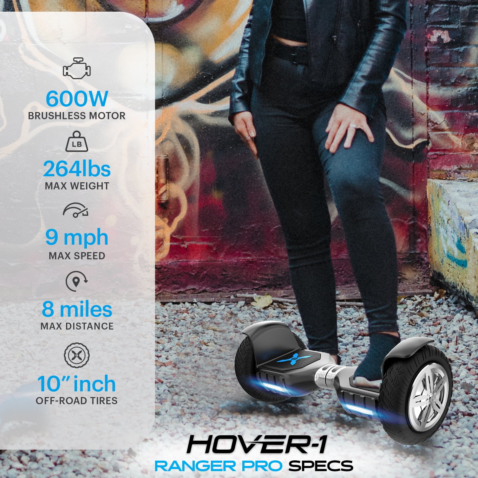 Hover 1 Ranger Pro Electric Self Balancing Hoverboard Black
