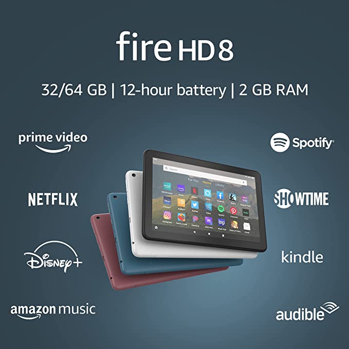 Fire HD 8 Tablet, 8” Display, 2020 release $44.99