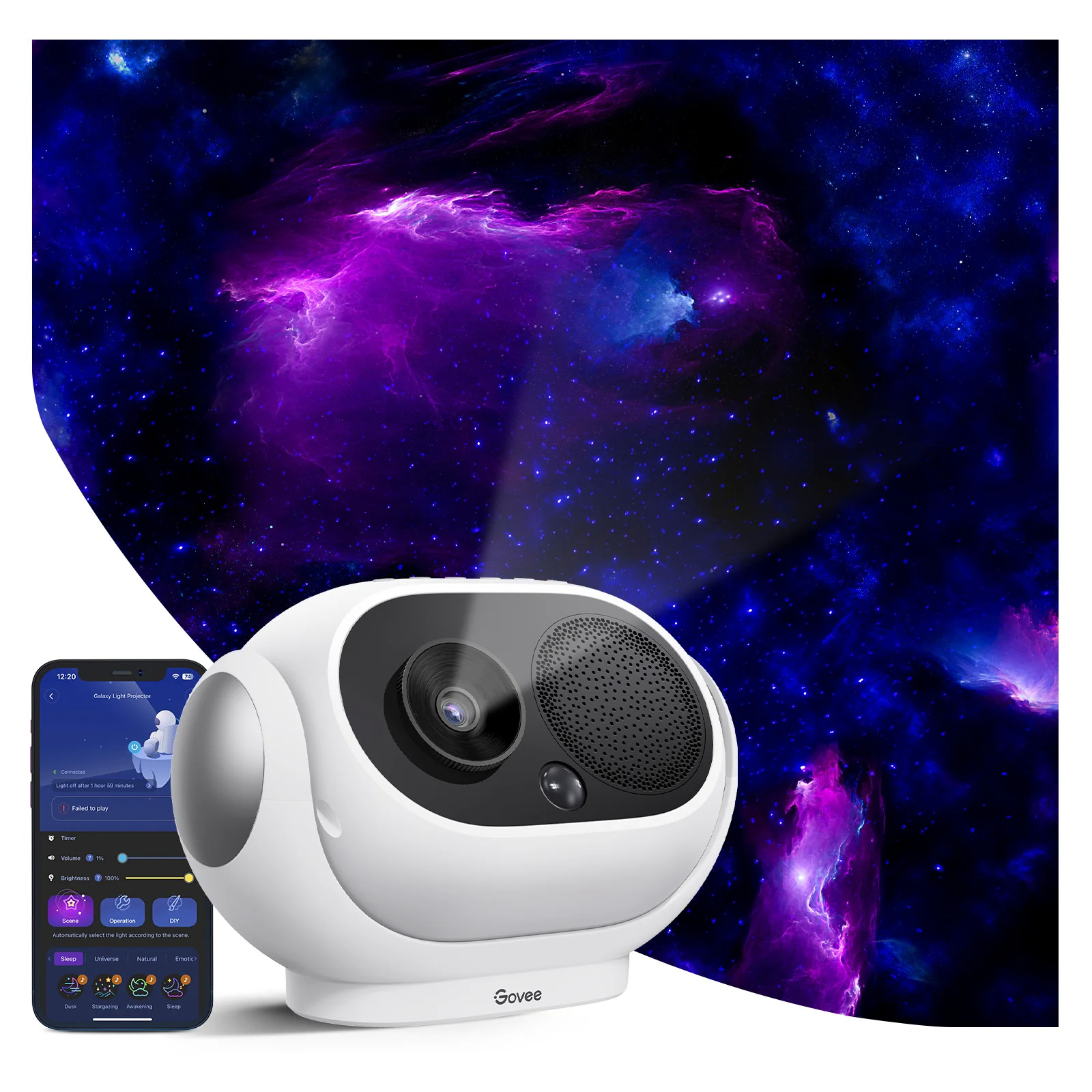 Govee Galaxy Light Projector Pro, WiFi/Bluetooth, H6092, Cosmic Projections, White Noise, Alexa/Google,  Free Shipping $113.4