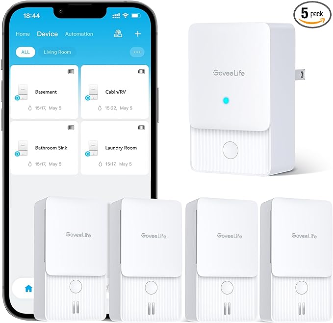 $49.99 Govee (2nd Gen) 1 Gateway plus 4 Water Leak Sensors for Amazon Prime Members  / Also 5 pack of Sensors for $49.99 after coupon