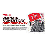 Staples Ultimate Father's Day Gift Giveaway (purchase or AMOE)  6-10-24