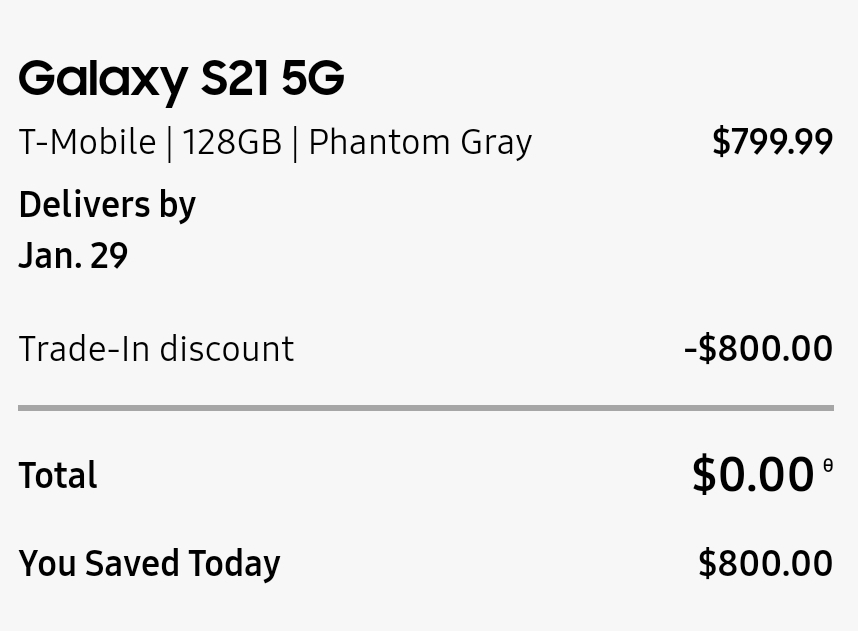 Pre-order Galaxy S21 series (T-Mobile) via Samsung Direct from $0