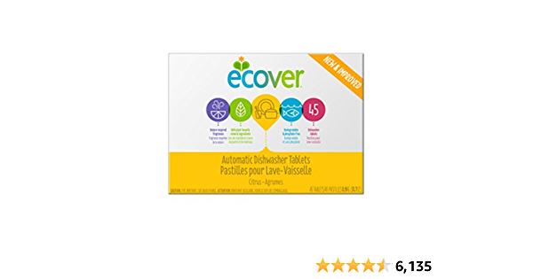 Ecover Automatic Dishwasher Soap Tablets, Citrus, 45 Count - $8.37