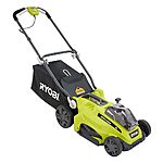 RYOBI ONE+ 18 Volt Lithium-Ion Cordless Lawn Mower Kit $159.99 (certified pre-owned) FS