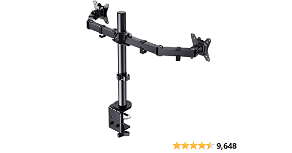 ErGear Dual Monitor Stand for 13 to 32 inch, Heavy Duty Fully Adjustable Monitor Stand for 2 Monitors, Dual Monitor Mount Fits up to 17.6 lbs per Arm, EGCM1 - $16.24