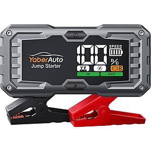 YaberAuto Car Battery Jump Starter 4000A for $36