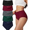 Vevmon Women's Cotton High Waisted Full Coverage Briefs 5 P…