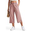 Libin Lightweight Capri Pants for Women Wide Leg