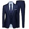 MAGE MALE Men's 3 Pieces Suit One Button Tuxedo Slim Fit Blazer Vest Pants $59.49
