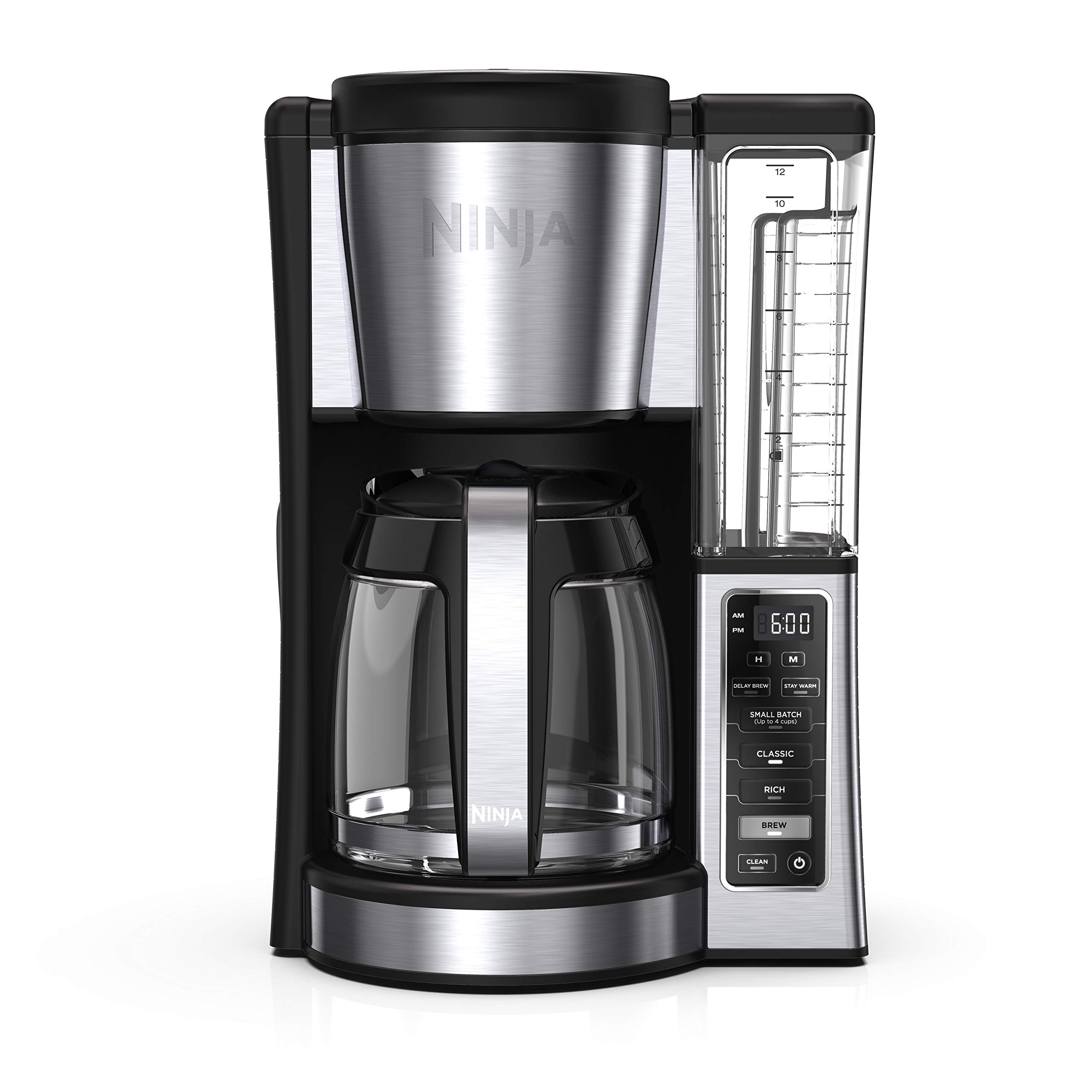 Ninja 12-Cup Programmable Coffee Brewer, 2 Brew Styles, Adjustable Warm Plate, 60oz Water Reservoir, Delay Brew - Black/Stainless Steel $69.99