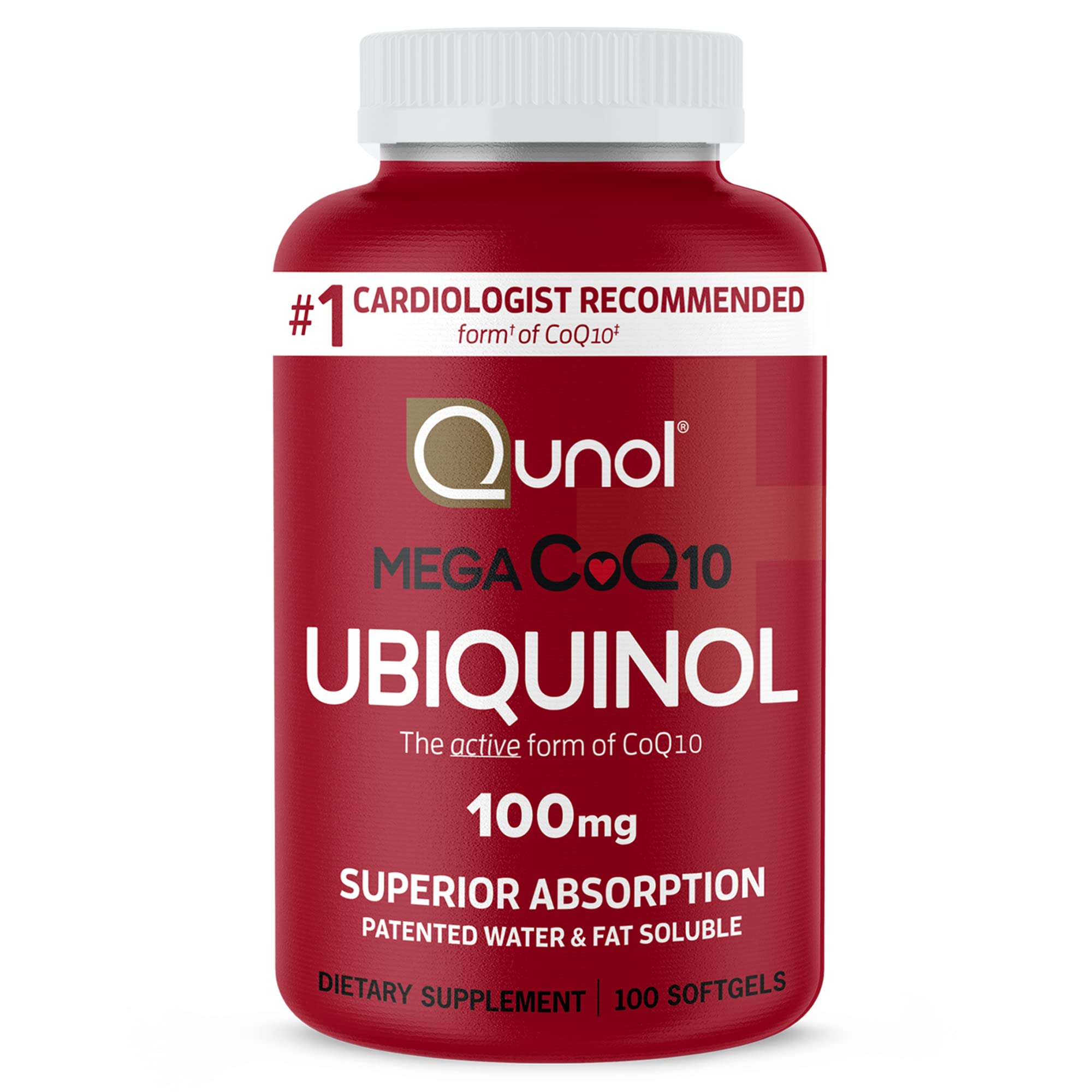 [S&S] Qunol Mega Ubiquinol CoQ10 100mg, Superior Absorption, 100 Softgels