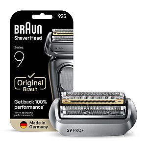 Braun Series 9 Men's Electric Shaver Head ORIGINAL Replacement Blade, Silver 92S $59.94