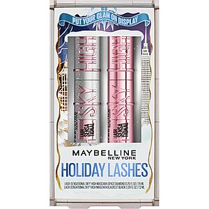 Maybelline Lash Sensational Holiday Makeup Kit, Includes Full-Size Sky High Mascara and Lash Sensational Glitter Mascara, 1 Makeup Gift Set $11.6