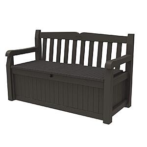 70-Gal Keter Solana Outdoor Patio Storage Bench Deck Box $119 + Free S&H