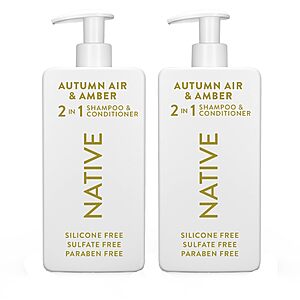 Native 2-in-1 Shampoo & Conditioner - Autumn Air & Amber  Fall Seasonal Bundle 16.5 oz - 2 Pk $10.99