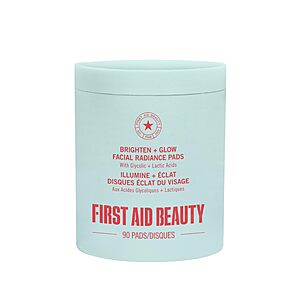 First Aid Beauty - Facial Radiance Pads with Glycolic & Lactic Acids, Daily Exfoliating Pads  Compostable, 90ct $33.6