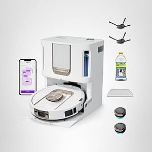 Shark Robot Vacuum & Mop Combo, PowerDetect ThermaCharged NeverTouch Pro, Self-Emptying, Self-Refill with Heated Mop Cleaning, 60-Day Capacity, White, AV2900XE $699.98