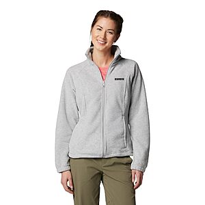 Columbia Womens Benton Springs Full Zip Fleece Jacket, Cirrus Grey Heather $31.91