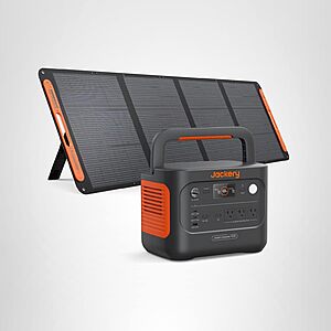 Jackery Solar Generator 1000 v2 with 200W Solar Panel,1070Wh Portable Power Station LiFePO4 Battery,1500W AC/100W USB-C Output, 1Hr Fast Charge $698