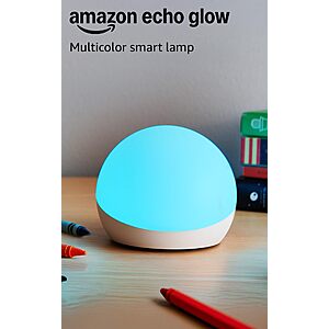 (Targetted)Echo Glow, Multicolor smart lamp, Works with Alexa
