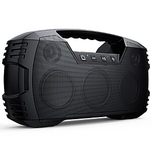IPX7 Waterproof Outdoor Bluetooth Speaker, Wireless Black $59.98