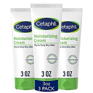 Cetaphil Face & Body Moisturizer, Hydrating Moisturizing Cream for Dry to Very Dry, Sensitive Skin, NEW 3 oz Pack of 3, Fragrance Free, Non-Comedogenic, Non-Greasy $10.97