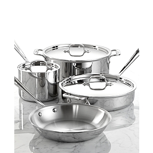 All-Clad D3 Stainless Steel Cookware Set, Exclusively at Macy's, 7 Piece - STAINLESS $399.99