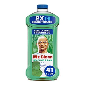 Mr. Clean All Purpose Cleaner, Floor Cleaner for Mopping Home, Bathroom, & Kitchen, Cleaning Liquid  Meadows & Rain, 41oz $3.69