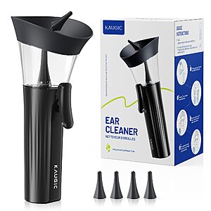 KAUGIC One-Hand Ear Wax Removal Kit Manual Ear Irrigation Flushing System