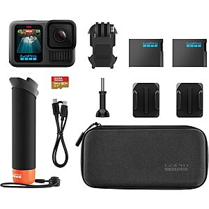 GoPro HERO13 Black Accessory Bundle - Includes The Handler, 2 Enduro Batteries, 2 Curved A
