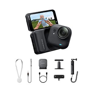 Insta360 GO Ultra Creator Bundle - Small 4K Vlogging Camera, 53g Lightweight, 156° FOV, 200 Min Battery Life, 