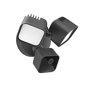 Blink Wired Floodlight Camera - Smart security camera, 2600 lumens, HD live view, enhanced motion detection, built-in siren, Works with Alexa – 1 camera (Black) $44.99