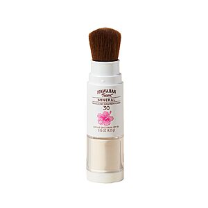 Hawaiian Tropic Mineral Powder Sunscreen Brush SPF 30 | Beach Essentials, Zinc Oxide Mineral Sunscreen Powder SPF, Face Sunblock Travel Size, 0.15oz $11.35