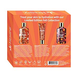 [S&S] Hempz Fall Faves Trio Lotion & Lip Balm Set, Limited Holiday Run, Moisturizing and Nourishing Gift Pack, Travel Size $8.4