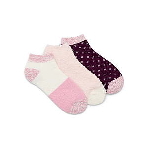 Joyspun Women's Double Layer Low Cut Lounge Socks, 3-Pack, Fits Shoe Sizes 4-10 $3.82