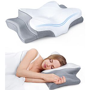 [Lightning Deal] Ultra Pain Relief Cooling Pillow for Neck Support $35.98