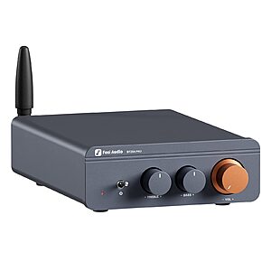 Fosi Audio BT20A Pro Bluetooth 5.0 Amplifier, 300W x2 Wireless Amp, TPA3255 2 Channel Mini Class D Integrated 