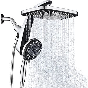 BOZYBO Rain Shower Head with Handheld: High Pressure Shower Heads with Handheld Spray Combo, 12" Rainfall Shower Head with Magnetic Docking and Power Jets, Chrome $47.45