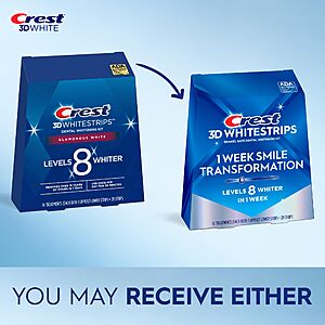 Crest 3D Whitestrips, 1 Week Smile Transformation, Whitestrips 3D White, Teeth Whitening Strip Kit, 14 Treatments (Each with 1 Upper/1 Lower), 28 Strips $32.65