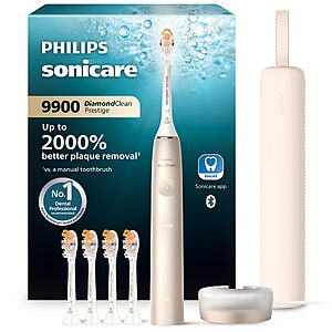 Philips Sonicare DiamondClean 9900 Prestige Electric Toothbrush - with SenseIQ Technology and Advanced AI App, BD9001AZ $229.96