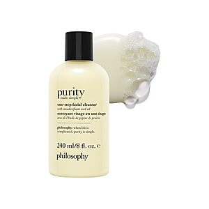 [Prime]philosophy purity made simple one-step facial cleanser- with meadowfoam seed oil  paraben-free face wash $14.5